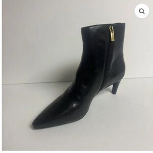 Vince Camuto Women's Black Ankle Booties with Gold Zipper